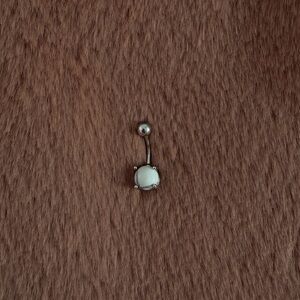 🤍🩶white marble belly ring🤍🩶